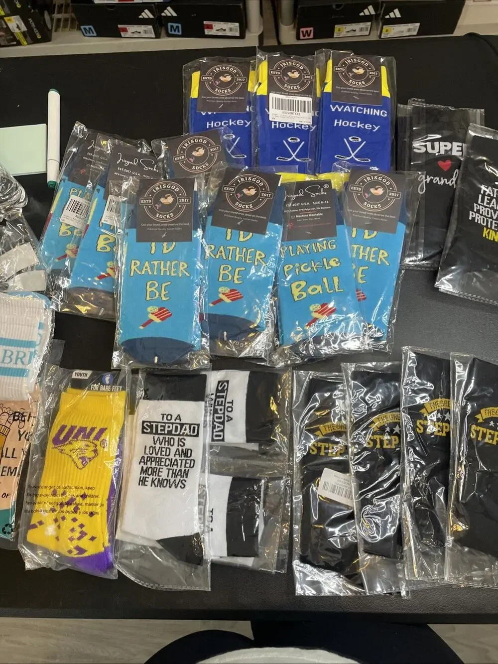 Nostalgia Socks Lot Hockey Pickleball Dad Stepdad Grandpa Novelty Gift Socks